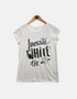White T-shirt print FM